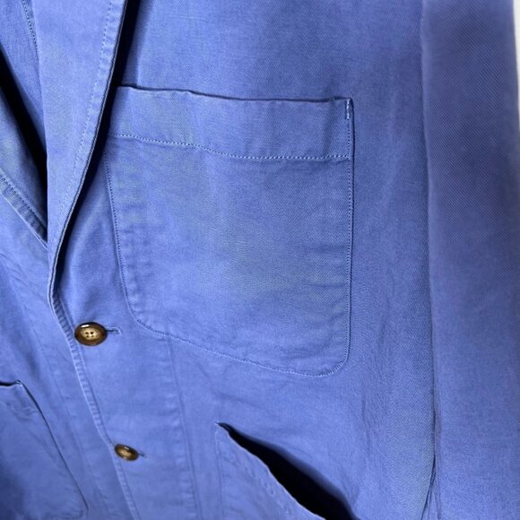 J.Crew Mens $178 Garment Dyed Cotton Linen Suit Jacket Blue Size 38 AX270 - Picture 4 of 6